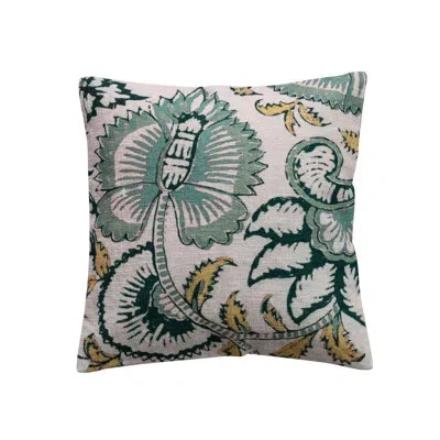 Bloomingville Cotton Throw Pillow With Polyester Fill In Multicolor