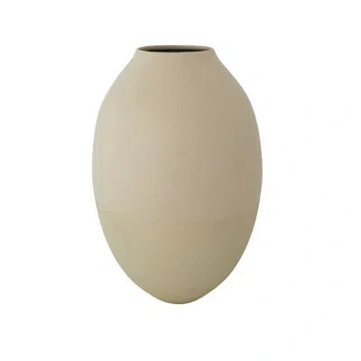 Bloomingville Enameled Metal Vase In Neutral