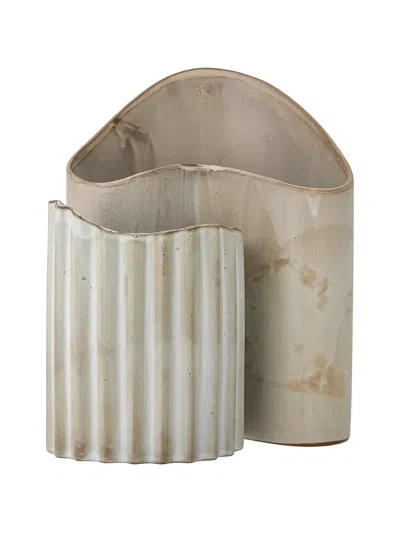 Bloomingville Henaj Vases (set Of Two) In Neutral