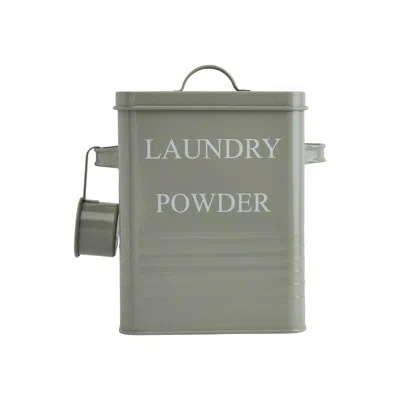 Bloomingville Metal Laundry Powder Container With Lid And Scoop