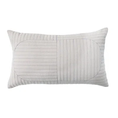 Bloomingville Modern Chambray Quilted Lumbar Pillow In Down