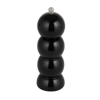 Bloomingville Rubberwood Salt And Pepper Mill In Black