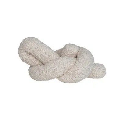 Bloomingville Woven Cotton Bouclé Knot Design Pillow