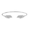 Bloomtine | Earth Angel Hq Women's Angel Wings Premium Sterling Silver Bangle In Silver