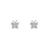 Bloomtine | Earth Angel Hq Women's Enchanting Flutterfly™ Sterling Silver Butterfly Studs In Silver