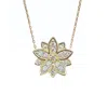 Bloomtine | Earth Angel Hq Women's Eternal Bloom™ 14k Gold Diamond Lotus Flower Choker In Gold
