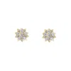 Bloomtine | Earth Angel Hq Women's Eternal Bloom™ Solid Gold Diamond Flower Studs In Gold