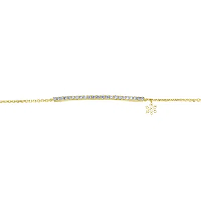 Bloomtine | Earth Angel Hq Women's Illuminess 14k Gold Diamond Bar Bracelet