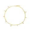 Bloomtine | Earth Angel Hq Women's Illuminess™ Gold Vermeil 'apah Water Goddess' Droplet Anklet In Gold