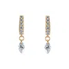 Bloomtine | Earth Angel Hq Women's Illuminess™ Gold Vermeil Floating Moissanite Huggies