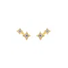 Bloomtine | Earth Angel Hq Women's Illuminess™ Mini Gold Vermeil Shooting Star Studs
