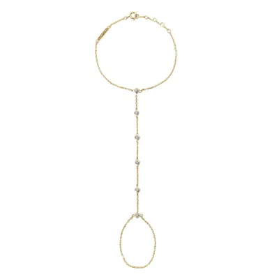 Bloomtine | Earth Angel Hq Women's Illuminess™ Premium Gold Vermeil Moissanite Sparkle Hand Chain