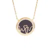 Bloomtine | Earth Angel Hq Women's Loves Frequency™ 18k Solid Gold Natural Diamond & Black Onyx Heartbeat Necklace In Black