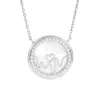 Bloomtine | Earth Angel Hq Women's Loves Frequency™ Sterling Silver & Mother Of Pearl Heartbeat Necklace In Silver