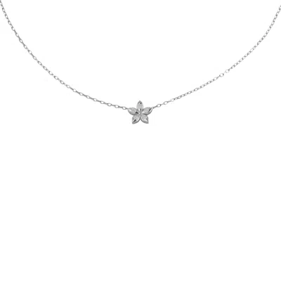 Bloomtine | Earth Angel Hq Women's Mini Eternal Bloom™ Moissanite Sterling Silver Flower Necklace