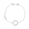 Bloomtine | Earth Angel Hq Women's Mini Halo Wings™ Diamond Sterling Silver Angel Bracelet In Silver