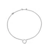 Bloomtine | Earth Angel Hq Women's Mini Halo Wings™ Sterling Silver Diamond Angel Choker In Silver