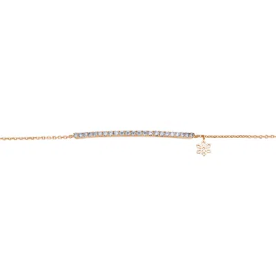 Bloomtine | Earth Angel Hq Women's Rose Gold Illuminess 14k Rose-gold Diamond Bar Bracelet