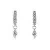 Bloomtine | Earth Angel Hq Women's Silver / White Illuminess™ Sterling Silver Floating Moissanite Huggies