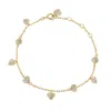 Bloomtine | Earth Angel Hq Women's 'where There Is Love, There Is Magic' Heart Bracelet In Gold Vermeil
