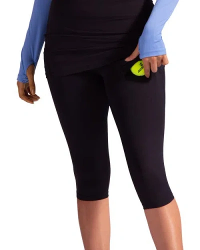 Bloquv Capri Skort In Black