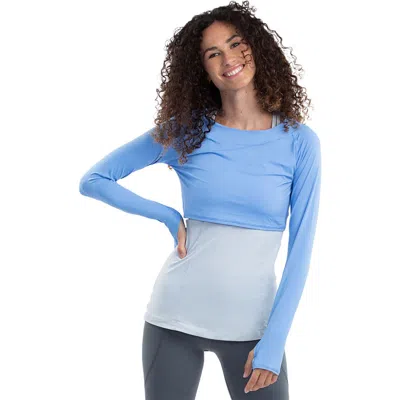 Bloquv Crop Top In Blue