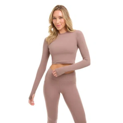 Bloquv Crop Top Everyday In Brown