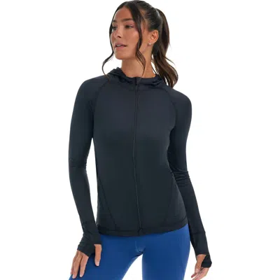 Bloquv Full Zip Hoodie Jacket In Black