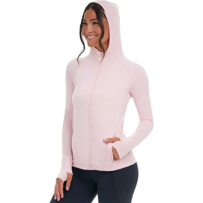 Bloquv Full Zip Hoodie Jacket In Pink