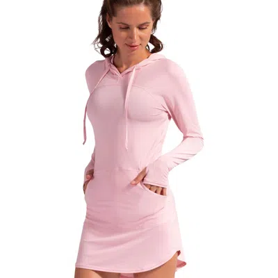 Bloquv Hoodie Dress Relaxed In Pink