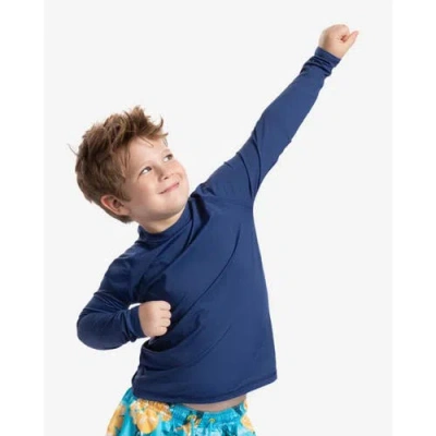 Bloquv Kid's Crew Neck Top In Blue