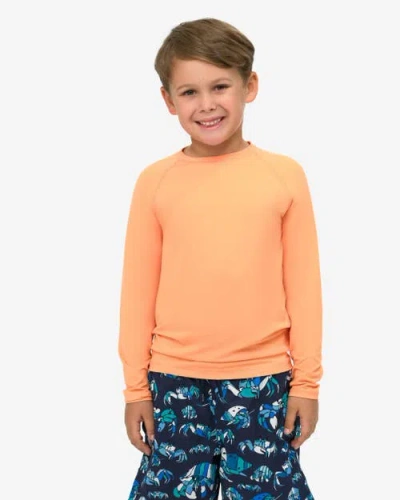 Bloquv Kid's Crew Neck Top In Orange