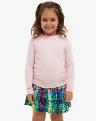 Bloquv Kid's Crew Neck Top In Pink