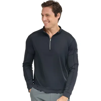 Bloquv Mock Zip Top In Black