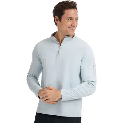 Bloquv Mock Zip Top In Gray