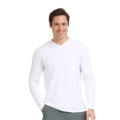Bloquv Performance V-neck Long Sleeve Shirt In Neutral