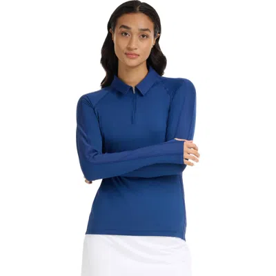 Bloquv Quarter Zip Polo Shirt In Multi