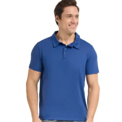 Bloquv Short Sleeve Polo Shirt In Blue