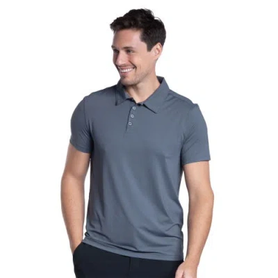 Bloquv Short Sleeve Polo Shirt In Gray
