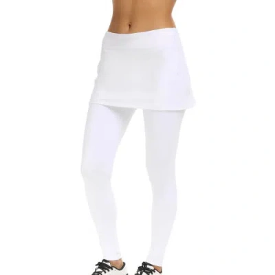 Bloquv Skirt With Leggings In White
