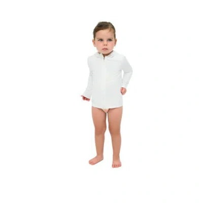 Bloquv Kids'  Toddler's Full Zip Hoodie Top In White