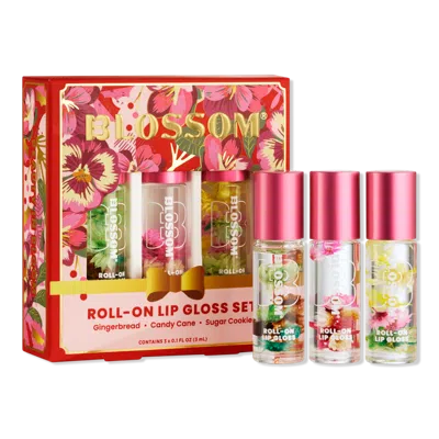 Blossom Roll On Lip Gloss Holiday Set