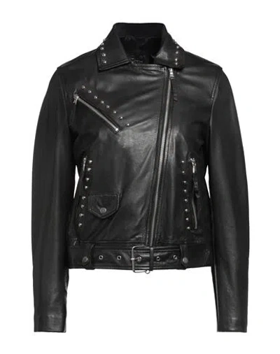 Blouson Woman Jacket Black Size 12 Soft Leather