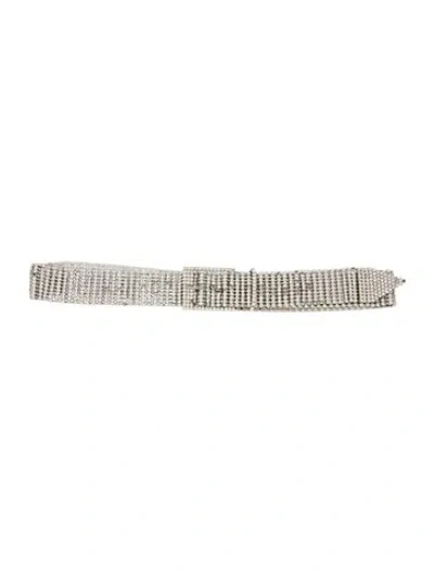 Pre-owned B-low The Belt Crystal Waist Belt In Gray