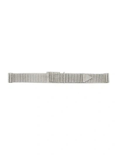 Pre-owned B-low The Belt Crystal Waist Belt In Silver