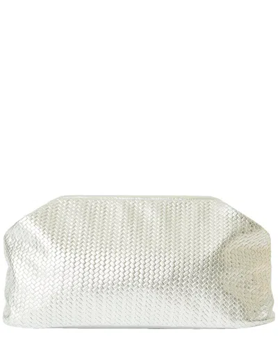 B-low The Belt Ella Clutch Leather Clutch In White