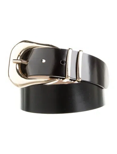 Pre-owned B-low The Belt Embossed Leather Waist Belt In Black