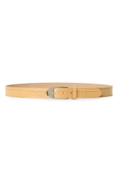 B-low The Belt Joshua Croc Embossed Leather Belt In Brown
