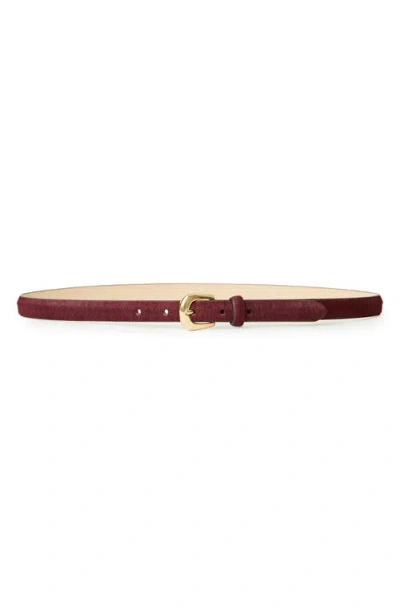 B-low The Belt Kennedy Mini Genuine Calf Hair Belt In Red