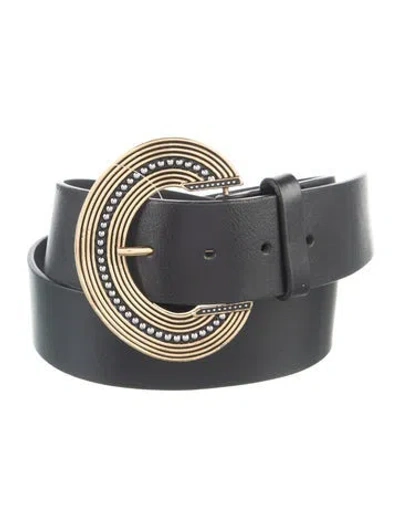 Pre-owned B-low The Belt Leather Beaded Accents Belt In Black
